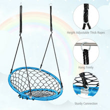 Load image into Gallery viewer, Net Hanging Swing Chair with Adjustable Hanging Ropes-Blue