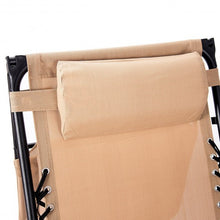 Load image into Gallery viewer, Zero Gravity Folding Rocking Chair Rocker Porch-Beige