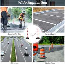 Load image into Gallery viewer, 2 Pack 34'' Traffic Delineator Poles with Fillable Base-White