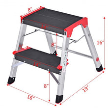 Load image into Gallery viewer, 2 Step Aluminum Ladder Folding Non-Slip Platform 330Lbs Load