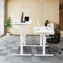 Load image into Gallery viewer, Height Adjustable Sit to Stand Desk with Crank Handle and Ergonomic Design-White
