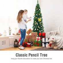 Load image into Gallery viewer, PVC Artificial Slim Pencil Christmas Tree-6'