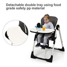 Load image into Gallery viewer, Foldable High chair with Multiple Adjustable Backrest-Dark Gray