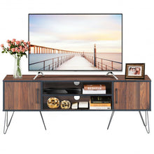 Load image into Gallery viewer, 60" TV Stand Media Center Storage Cabinet with Metal Leg