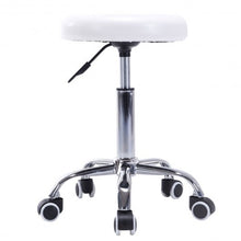 Load image into Gallery viewer, Adjustable Hydraulic Salon Rolling Swivel Stool-White