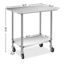 Load image into Gallery viewer, NSF Stainless Steel Commercial Kitchen Prep & Work Table