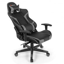 Load image into Gallery viewer, Reclining Swive Massage Gaming Chair-Gray
