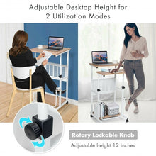 Load image into Gallery viewer, Height Adjustable Mobile Computer Stand Up Desk