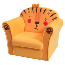 Load image into Gallery viewer, Kids Armrest Lion Upholstered Sofa