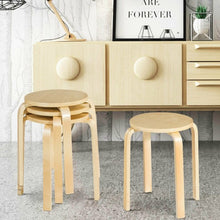 Load image into Gallery viewer, Set of 4 18" Wood Home Backless Dining Chairs