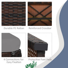 Load image into Gallery viewer, 2 Pieces Cushioned Patio Rattan Ottoman Foot Rest-Gray