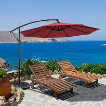 Load image into Gallery viewer, 10 Ft Patio Offset Hanging Umbrella with Easy Tilt Adjustment-Burgundy