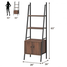 Load image into Gallery viewer, Ladder Shelf 3 Tier Bookcase Metal Frame Bookshelf