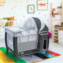 Load image into Gallery viewer, Portable Baby Playard with Changing Station and Net