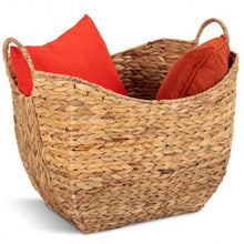 Load image into Gallery viewer, Large Woven Wicker Pattern Storage Handle Basket