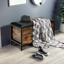 Load image into Gallery viewer, Entryway Flip Top Ottoman Stool with Padded Seat