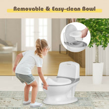 Load image into Gallery viewer, Kids Realistic Flushing Sound Lighting Potty Training Transition Toilet -Gray
