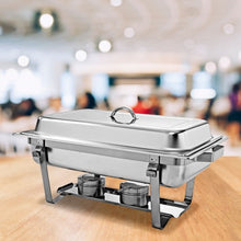 Load image into Gallery viewer, 2 Packs Chafing 9 Quart Stainlessl Rectangular Chafer Buffet