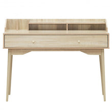 Load image into Gallery viewer, Writing Desk with Drawer Computer Wooden Desk-Natural