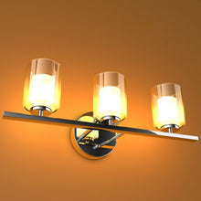 Load image into Gallery viewer, 3-Light Wall Sconce light Fixture w/ Brushed Chrome Finish