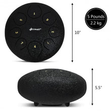 Load image into Gallery viewer, 10" High Carbon 8 Notes Steel Tongue Drum with Drum Hammer