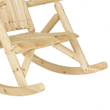 Load image into Gallery viewer, Wood Single Porch Rocker Lounge Patio Rocking Chair