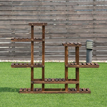 Load image into Gallery viewer, 6 Tier Wooden Shelf Storage Plant Rack Stand
