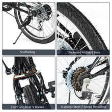 Load image into Gallery viewer, 20" 7-Speed Lightweight Iron V-Brakes Folding Bike