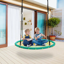 Load image into Gallery viewer, 40'' Spider Web Tree Swing Kids Outdoor Play Set with Adjustable Ropes-Green
