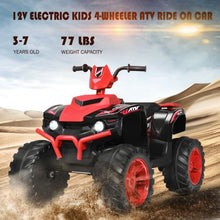 Load image into Gallery viewer, 12V Kids 4-Wheeler ATV Quad Ride On Car -Red