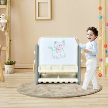 Load image into Gallery viewer, 2 in 1 Kids Easel Table and Chair Set with Adjustable Art Painting Board