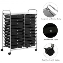 Load image into Gallery viewer, 20 Drawers Storage Rolling Cart Studio Organizer-Black