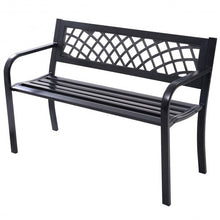 Load image into Gallery viewer, Patio Park Garden Bench Outdoor Deck Steel Frame