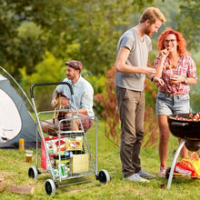 Load image into Gallery viewer, Portable Folding Shopping Cart Utility for Grocery Laundry-Silver