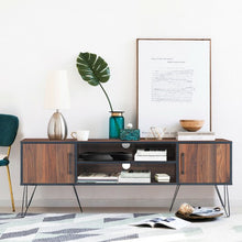 Load image into Gallery viewer, 60" TV Stand Media Center Storage Cabinet with Metal Leg