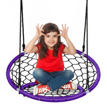 Load image into Gallery viewer, Net Hanging Swing Chair with Adjustable Hanging Ropes-Purple