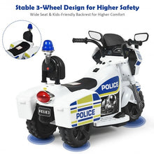 Load image into Gallery viewer, 6V 3-Wheel Kids Police Ride On Car