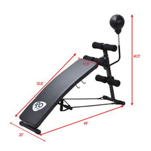 Load image into Gallery viewer, Adjustable Incline Curved Workout Fitness Sit Up Bench