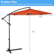 Load image into Gallery viewer, 10' Patio Outdoor Sunshade Hanging Umbrella-Orange