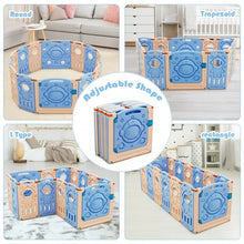 Load image into Gallery viewer, 14-Panel Foldable Playpen Kids Activity Center with Lockable Door