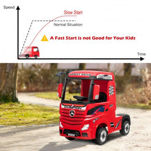 Load image into Gallery viewer, 12 V Mercedes Benz Actros Electric Kids Ride on Truck w/ Remote Control & MP3