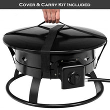 Load image into Gallery viewer, Portable Propane Outdoor Gas Fire Pit with Cover and Carry Kit