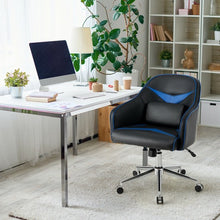Load image into Gallery viewer, Office Chair Adjustable Height with Massage Lumbar Support-Blue