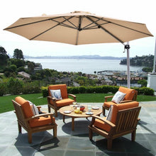 Load image into Gallery viewer, 11' Patio Offset Cantilever Umbrella 360° Rotation Aluminum Tilt-Beige