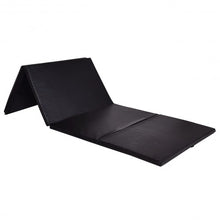 Load image into Gallery viewer, 4'x8'x2" Folding Panel Gym Fitness Gymnastics Mat-Black