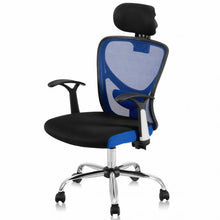 Load image into Gallery viewer, Ergonomic Mesh High Back Office Chair with Headrest-Blue