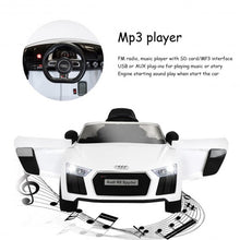 Load image into Gallery viewer, 12 V Audi R8 Spyder Licensed Electric Kids Riding Car-White