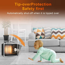 Load image into Gallery viewer, 1200 W Portable Electric PTC Tilt Protection Space Heater