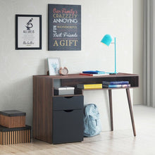 Load image into Gallery viewer, Computer Desk PC Writing Table Drawer and Cabinet with Wood Legs