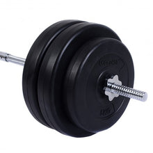 Load image into Gallery viewer, 124 lbs Lifting Exercise Curl Bar Barbell Weight Set